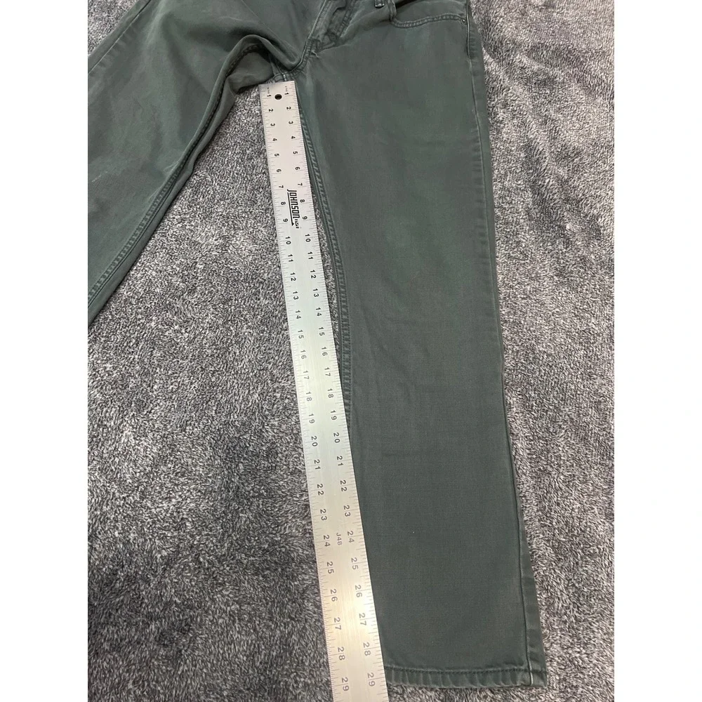 Levis 514 Straight Fit Pants Mens 31x30 Dark Green Olive Cotton Twill Jeans